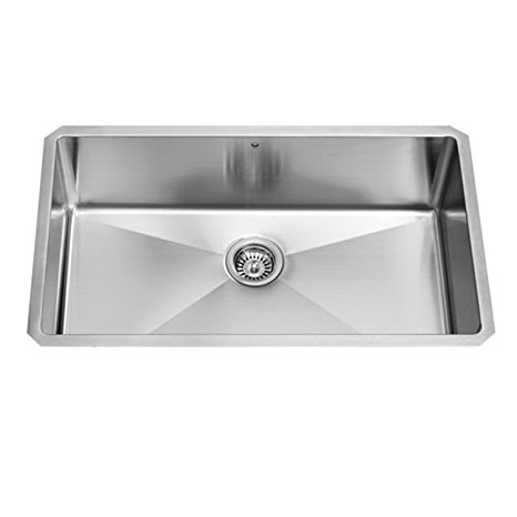 VIGO 32-inch Undermount Stainless Steel 16 Gauge Kitchen Sink with Rounded Edge