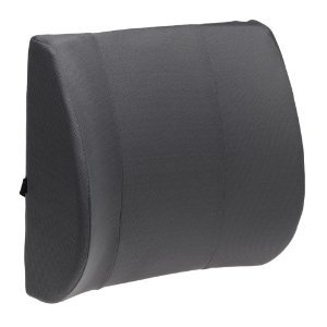 Lumbar Cushion Pillow Orthopedic Wedge Synthethic LEATHER this lumbar support is perfect for the office chair or the car - Cushion helps the lumbar and sacral region of the spinal colum. This Lumbar support helps to keep a good comfortable posture while sitting and also prevents spinal colum problems, it is ideal for those who work all day at the office or drive long distances. Lumbar pillow may be used in chair or car, it is washable, has 12 inch polyurethane foam molded to curve around to the sides of the back. (Gray)