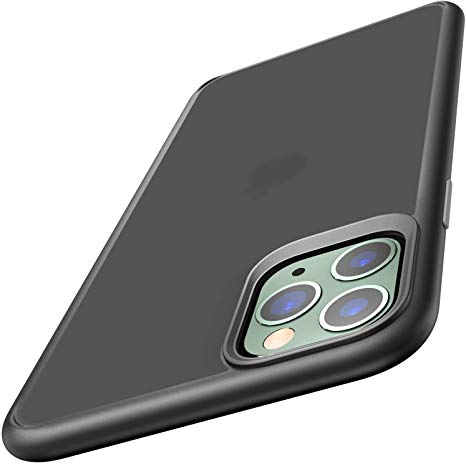 TOZO for iPhone 11 Pro Max Case 6.5 Inch (2019) Hybrid Soft Grip Matte Finish Clear Back Panel Ultra-Thin [Slim Thin Fit] Cover for iPhone 11 Pro Max (Semitransparent Black)