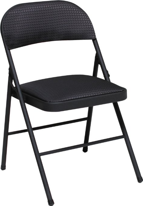 Cosco Fabric 4-Pack Folding Chair, Black