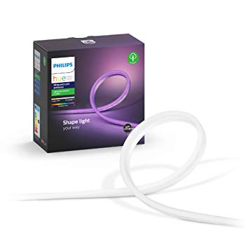 Philips Hue Colour Outdoor 2 m Lightstrip, White, works with Alexa