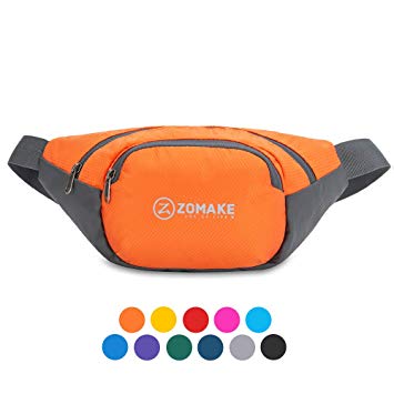 ZOMAKE Fanny Pack Water Resistant Waist Bag Hip Bum Bag for Men and Women, Large Compartment with Adjustable Strap for Outdoors Workout Traveling Casual Running Hiking Cycling