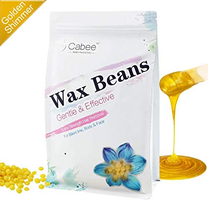 Hard Wax Beans for Waxing - Painless Wax Beads Depilatory for Wax Warmer Kit - Stripless Brazilian Bikini for Women and Men (1lb, Gold,Honey)