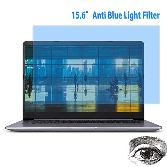 (2 Pack) 15.6 Inch Laptop Anti Blue Light Screen Protector, Eye Protection Blue Light Filter Blocks Reduce Eye Fatigue and Eye Strain for 15.6 inches  with 16:9 Aspect Ratio Laptop