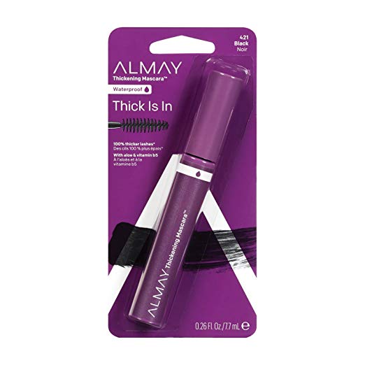 Almay One Coat Thickening Waterproof Mascara, Black [421] 0.26 Fl oz ( Pack of 2)