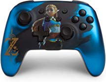 PowerA Enhanced Wireless Controller for Nintendo Switch - Satin Blue Chrome Zelda (Only at Amazon.Com) - Nintendo Switch