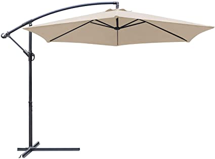 Greesum VCADDBU3BG 10Ft Patio Outdoor Market Cantilever (Beige) Umbrellas