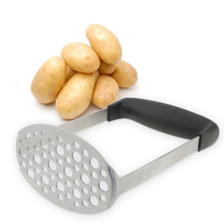 TedGem Stainless Steel Potato Masher, Potato Ricer, Potato Press for Smooth Mashed Potatoes, Vegetables and Fruits