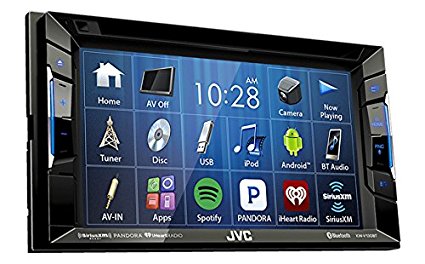 JVC KW-V130BT Double DIN BluetoothA In-Dash DVD/CD/AM/FM Car Stereo w/ 6.2" Clear Resistive Touchscreen