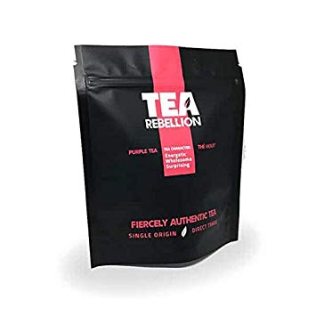 Tea Rebellion | Purple Leaf Tea | Purple | 80g | Pure | High Antioxidants | Low Caffeine | Direct Trade | Authentic | Pure | Tea Character - Energetic, Wholesome, Surprising