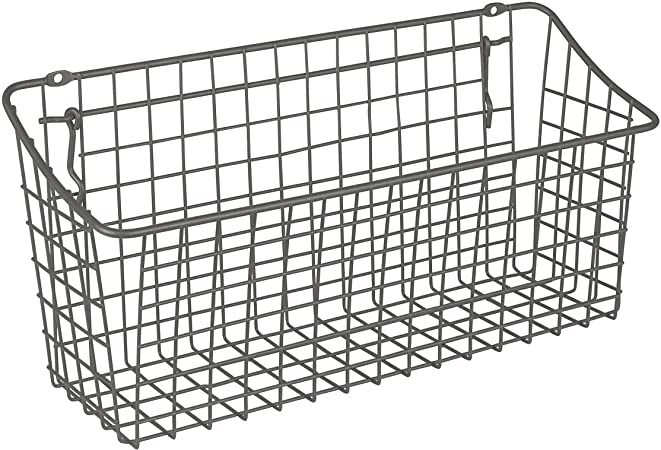 Spectrum Diversified 88376 Pegboard & Wall Mount Basket, 15 x 5 x 7, Industrial Gray, 15