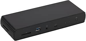 Amazon Basics Thunderbolt4/USB4 Pro Docking Station,2xTBT4,1xHDMI2.1,3xUSB A 3.1,RJ45,Dual Display, Black, 7.86 x 2.95 x 1.23 inches