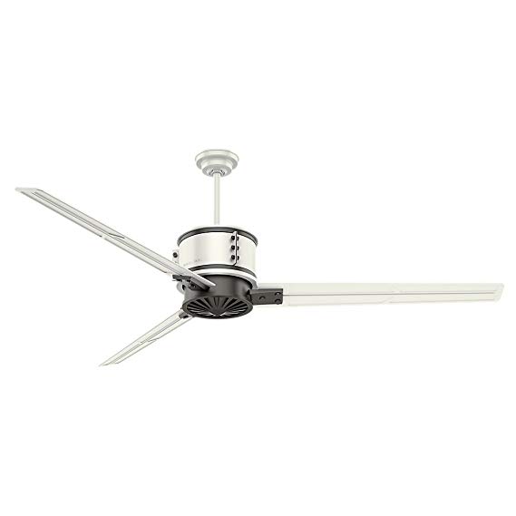 Casablanca 59194 Duluth Outdoor Ceiling Fan with Wall Control, Large, Fresh White with Granite Accents