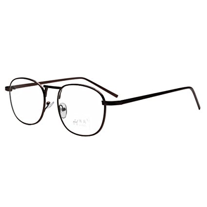 Simvey Classic Retro Vintage Small Square Clear Lens Eyeglasses Metal Glasses Frame