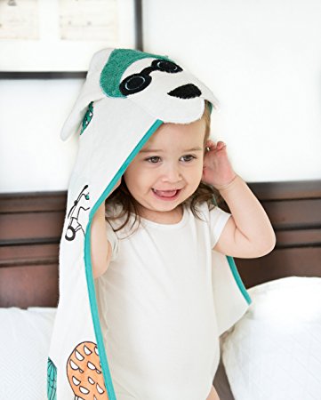 Baby Hooded Bamboo Towel by Clover & Sage - Sky Fun