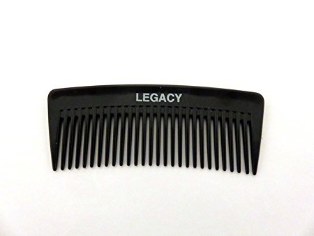 Men's Heavy Duty Premium Beard Plastic Pocket Comb - Black (1)