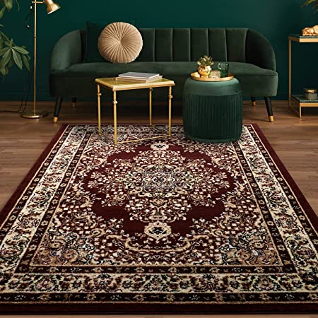 Antep Rugs Oriental 8x10 Traditional Medallion Indoor Area Rug Siesta (Maroon Beige, 7'10" x 10')