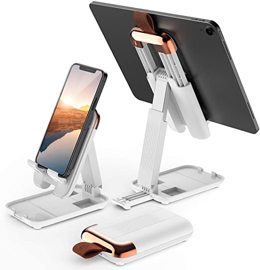 Allisable Tablet Stand, Foldable & Portable Desktop Tablet Holder Dock Compatible with iPad Pro Air Mini, Nexus, Samsung Tabs, Kindle and Phones(4-13")