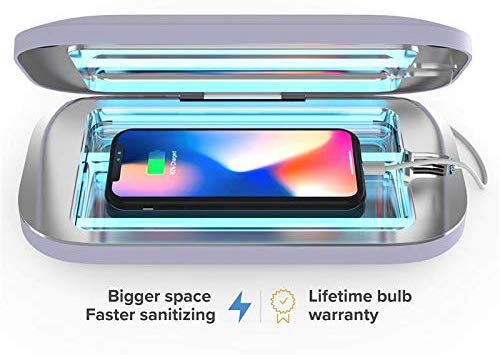 PhoneSoap 3 UV Smartphone Sanitizer & Universal Charger | Patented & Clinically Proven UV Light Disinfector | (Pro Lavender)