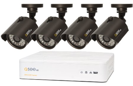 Q-See QTH98-4AG-1 8 Channel 720p Analog HD System with 4 High-Definition 720p Cameras and 1TB Hard Drive Grey