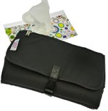 Travel Changing Pad - Portable Diaper Clutch Bag with Wipes Dispenser Kit - Change Mat Covers Changer Table Tray and Station to Keep Baby Clean and Safe
