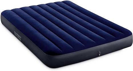 INTEX 75 x 54 x 10 Inch Dura-Beam Fiber-Tech Vinyl Standard Downy Air Mattress with Plush Top and 2-in-1 Valve, Full (Pump Not Included)