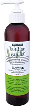 Tahitian Vanilla Massage Oil / Body Oil 8 fl. oz. with All Natural Plant Oils