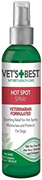 Vet's Best Dog Hot Spot Itch Relief Spray| Relieves Dog Dry Skin, Rash, Scratching, Licking, Itchy Skin, and Hot Spots| No-Sting and Alcohol Free, 235 ml