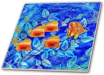 3dRose Tropical Fish - Ceramic Tile, 4-inch (ct_4473_1)