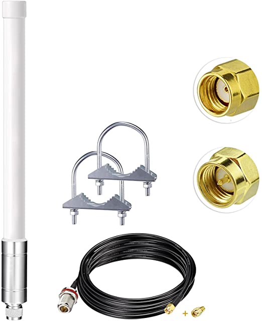 Bingfu Lorawan Antenna 915mhz 4dBi with 10ft RG58 Cable for RAK Nebra Bobcat HNT Helium Hotspot Miner SyncroBit LoraWan Gateway Lora Module Repeater RP-SMA SMA Antennae Outdoor Lora Antennas