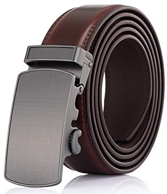 Men's Belt - Autolock Leather Rachet Dress Belt for Men With Automatic Buckle - Enclosed in an Elegant Gift Box
