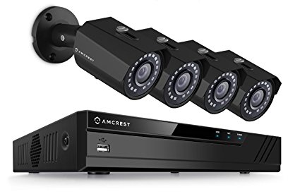 Amcrest ProHD 2-Megapixel (1920 x 1080p) 4CH Network POE Video Security System (NVR Kit) - Four 2MP POE Outdoor Bullet IP Cameras, 98ft Night Vision, 1TB HDD, Power over Ethernet (Black)