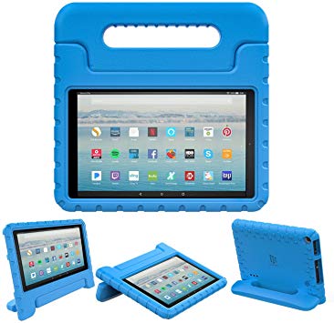 Dadanism Case Fits All-New Amazon Kindle Fire 7 Tablet (9th Generation, 2019 Release), Lightweight Shockproof EVA Kids Friendly Convertible Stand Handle Protective Cover Fits Fire 7 2019 Tablet – Blue