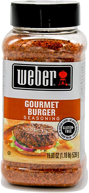 Weber Gourmet Burger Seasoning, Gluten Free, 539 g tub