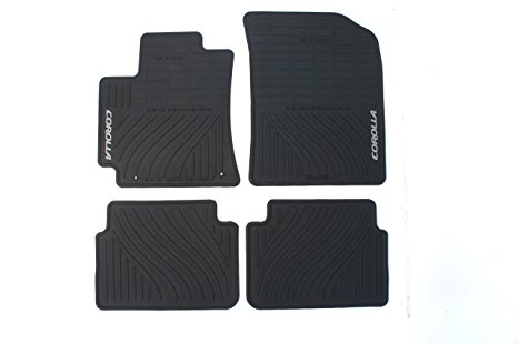 Genuine Toyota Accessories PT908-02110-20 Front and Rear All-Weather Floor Mat - (Black), Set of 4