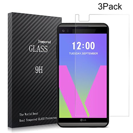 LG V20 Screen Protector,Airsspu Tempered Glass 3D Touch Compatible,9H Hardness,Bubble Free (3Pack)