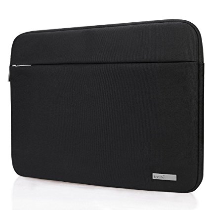 Lacdo 11-12 Inch Water Repellent Laptop Sleeve Case for MacBook Air 11.6" New Macbook 12" Surface Pro 4 3 Asus Dell HP Ultrabook Notebook Bag, Black