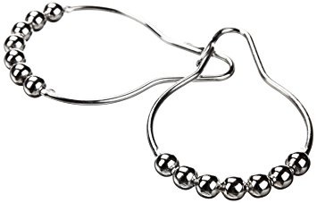 Large Oversized Heavy Duty Roller Shower Curtain Rings - Set of 12 Polished Clipperton 2" RollerRings