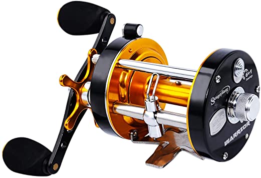 Sougayilang Fishing Reels Round Baitcasting Reel - Conventional Reel - Reinforced Metal Body and Supreme Star Drag