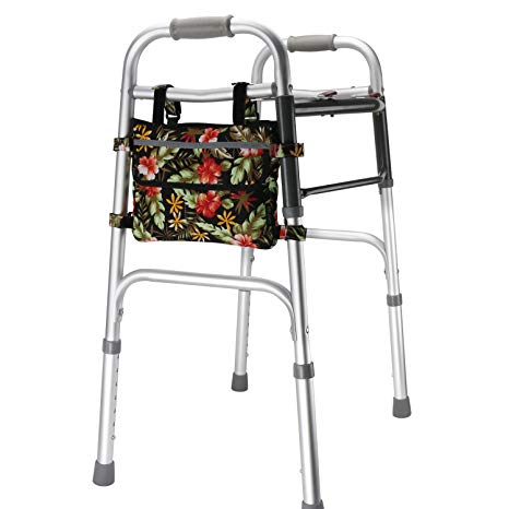 GUOER Walker Bag Suitable for Multiple Walking AIDS Rollator Bag Multi-Size Multiple Colors (7.8Wx9.8L in,Color9807)