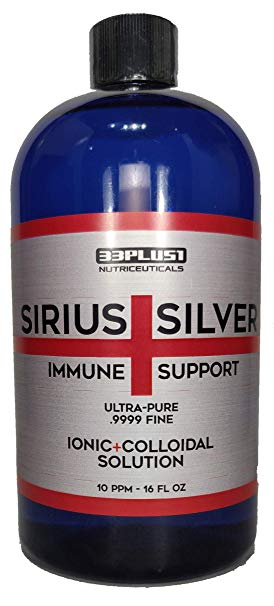 Sirius Silver Ionic Colloidal Silver 10 PPM 16 Ounce