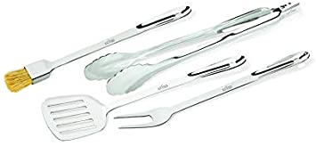 All Clad K127S464 BBQ Tool Set, 4 Pieces, Silver