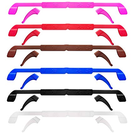 6 Pairs Sport Eyeglass Strap Holder, Ear Grip Hooks, Silicone Anti Slip Holder, Soft Eyewear Retainer for Glasses Piece, Eyeglass Temple Tip, Suitable for Kids and Adults.