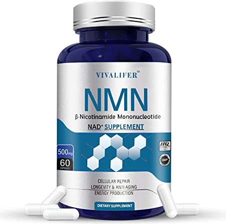 NMN Supplement 500MG, 60 Capsules Powerful Nicotinamide Mononucleotide Capsules for Supports Anti-Aging & Antioxidant, Longevity and Energy, Naturally Boost NAD  Levels