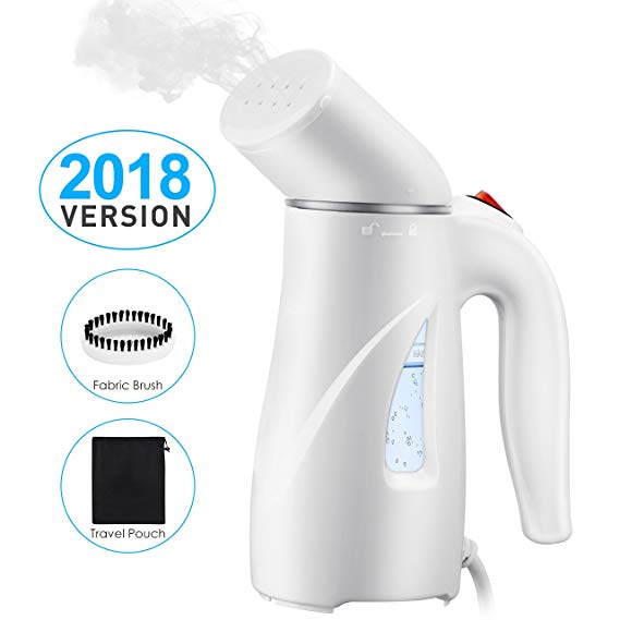 PICTEK Steamers for Clothes, Fast Heat-up Handheld Garment Steamer, Compact Portable Wrinkle Remover Fabric Steamer with Automatic Shut-Off, Pouch for Travel, Home, Office, 110ml