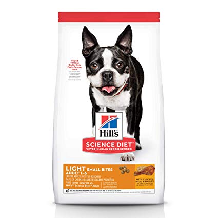 Hill's Science Diet Dry Dog Food, Adult, Light for Weight Management, Small Bites, Chicken Meal & Barley Recipe