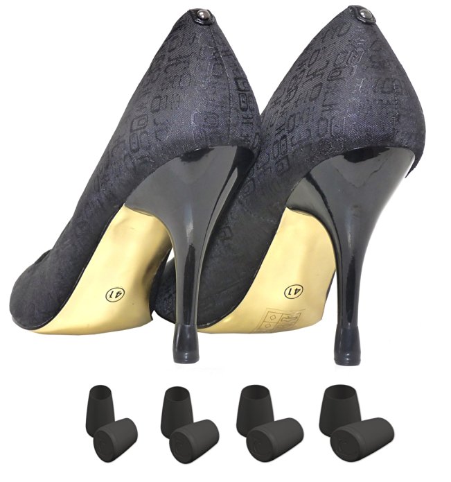 Flash on Heels® Heel Replacements or Protectors - 4 Pairs - 4 Sizes