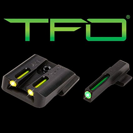 Truglo TFO Handgun Sight Set - S&W M&P Green/Yellow Rear