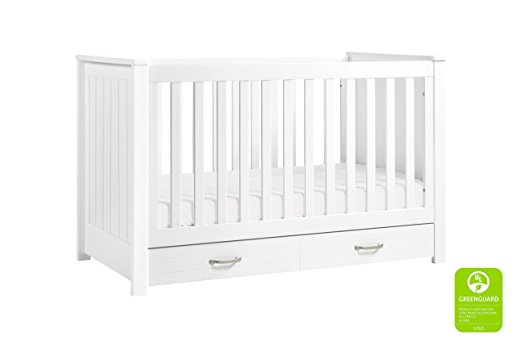 DaVinci Asher 3-in-1 Convertible Crib With Toddler Bed Conversion Kit, White