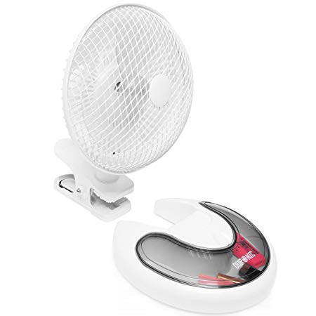 Duronic Mini Desk Fan FN15 | Cooling Oscillating Fan | Clamp-On, Stand on Desktop, Wall Mount | 2 Speed | Rotating 6 Inch Tilting Head | Adjustable | Electric | Portable for Summer Travel, Holidays